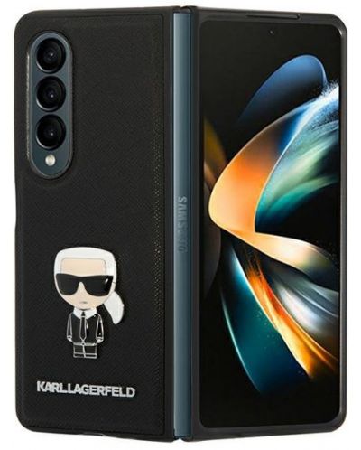 Калъф Karl Lagerfeld - Saffiano Ikonik Karl, Galaxy Z Fold 4, черен - 1